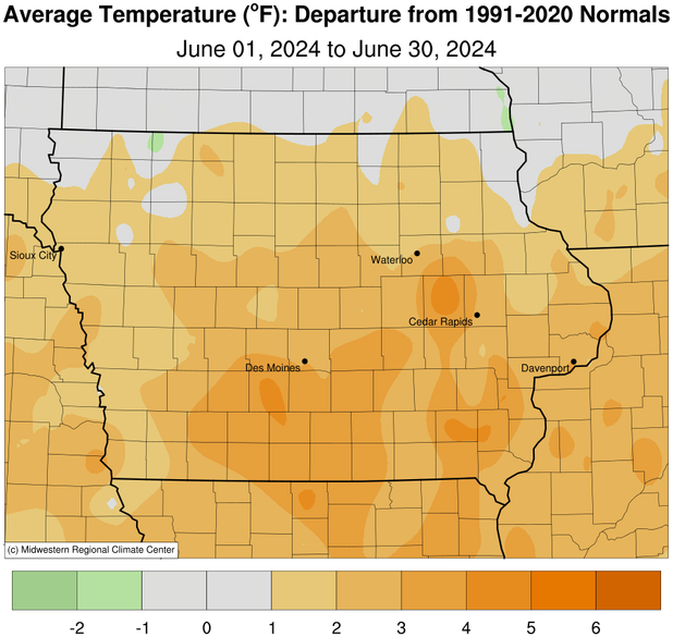 Monthly Weather Report Iowa Department of Agriculture and Land